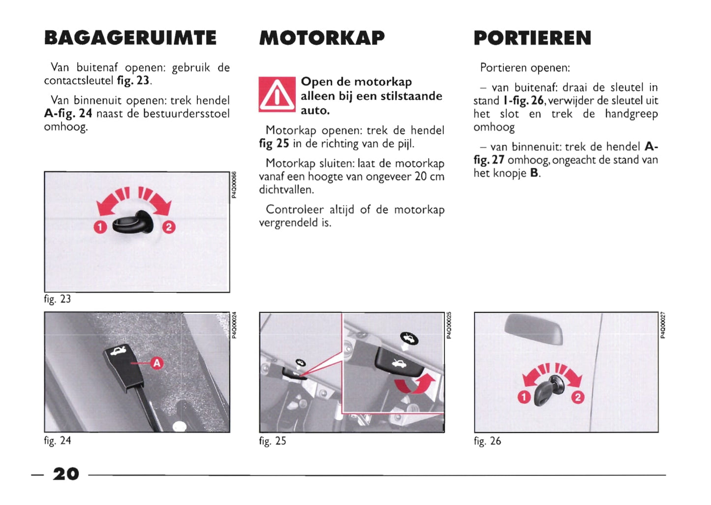 1999-2000 Fiat Seicento Owner's Manual | Dutch