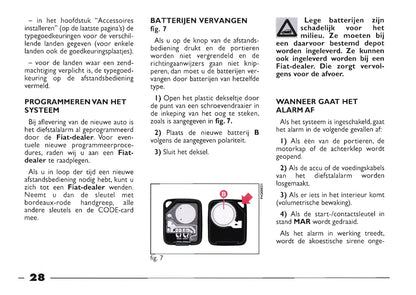 1999-2000 Fiat Seicento Owner's Manual | Dutch