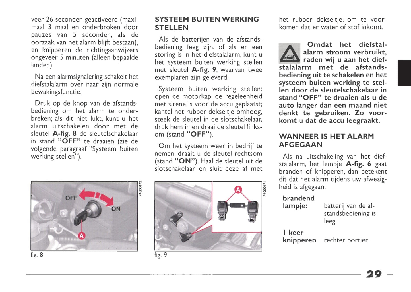 1999-2000 Fiat Seicento Owner's Manual | Dutch