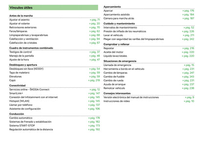 2019-2020 Skoda Fabia Owner's Manual | Spanish