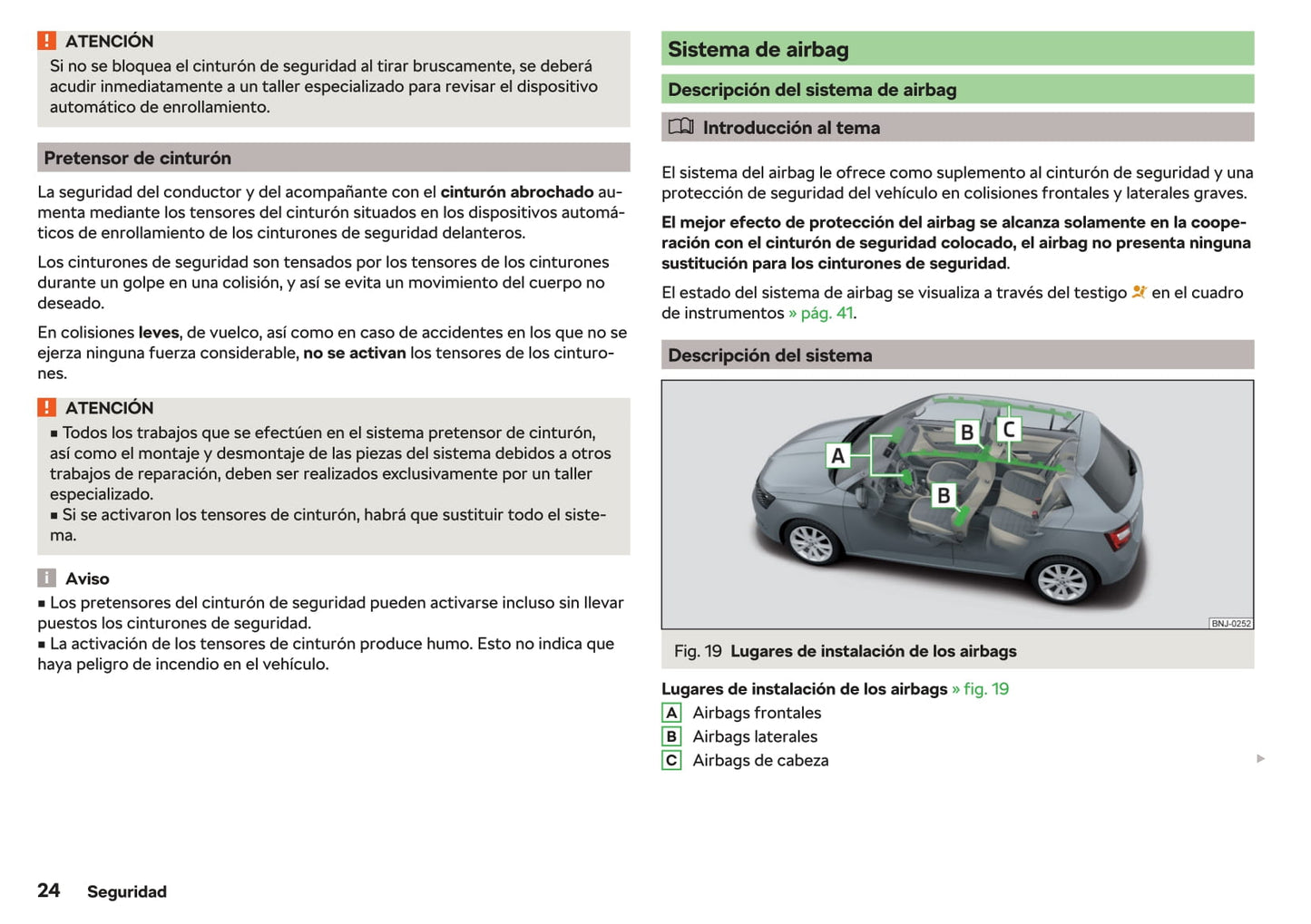 2019-2020 Skoda Fabia Owner's Manual | Spanish