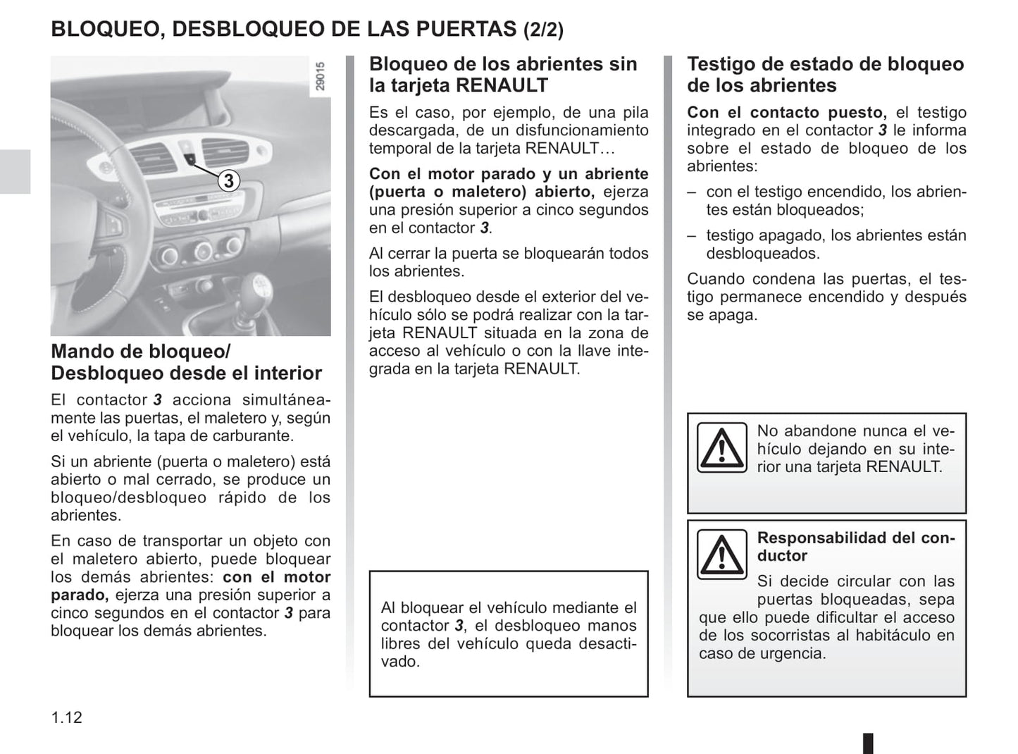 2015-2016 Renault Scénic/Grand Scénic Owner's Manual | Spanish