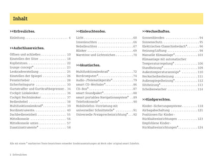 2003-2006 Smart Forfour Owner's Manual | German