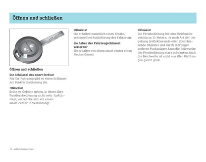 2003-2006 Smart Forfour Owner's Manual | German