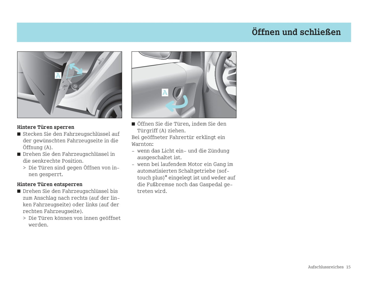 2003-2006 Smart Forfour Owner's Manual | German