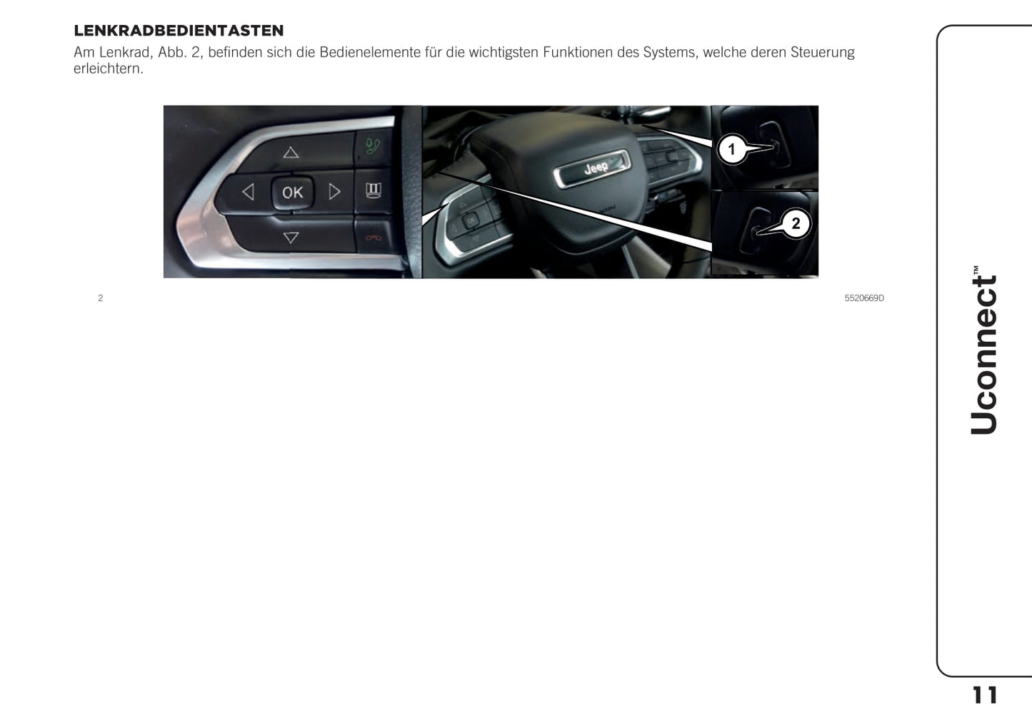 Jeep Compass Uconnect Nav Bedienungsanleitung 2020 - 2023