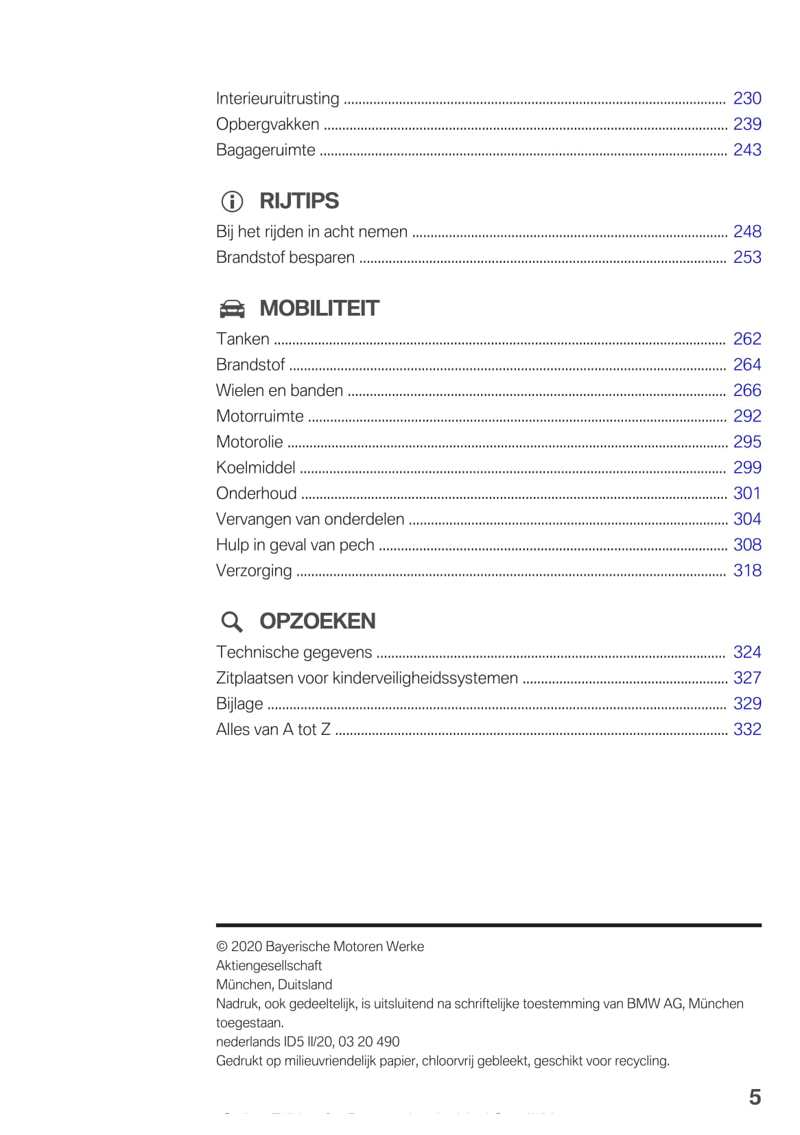 2020-2021 BMW Z4 Owner's Manual | Dutch