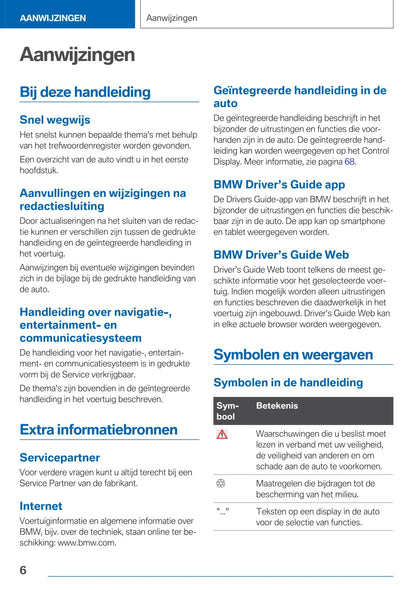 2020-2021 BMW Z4 Owner's Manual | Dutch