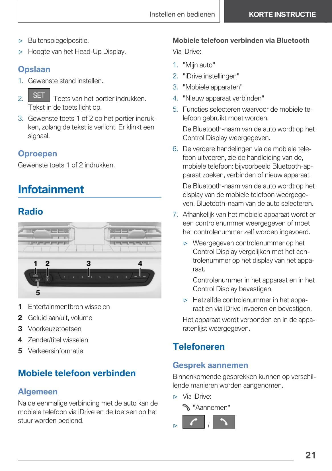 2020-2021 BMW Z4 Owner's Manual | Dutch