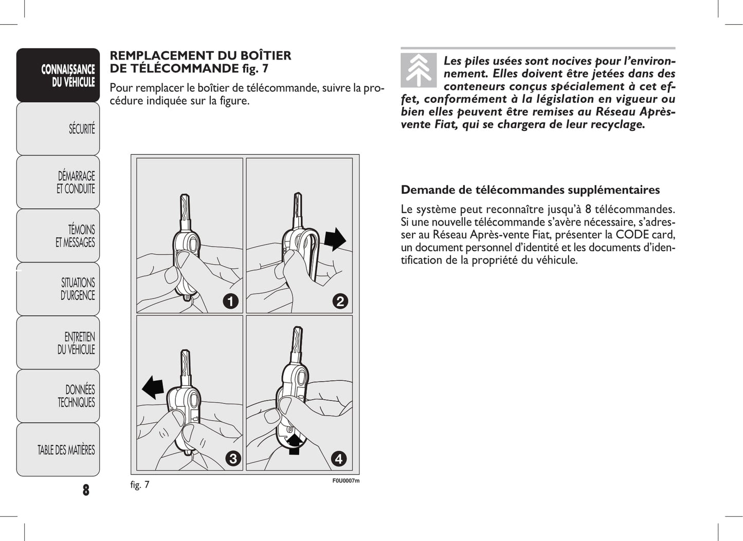 2010-2011 Fiat Punto/Punto Evo Owner's Manual | French