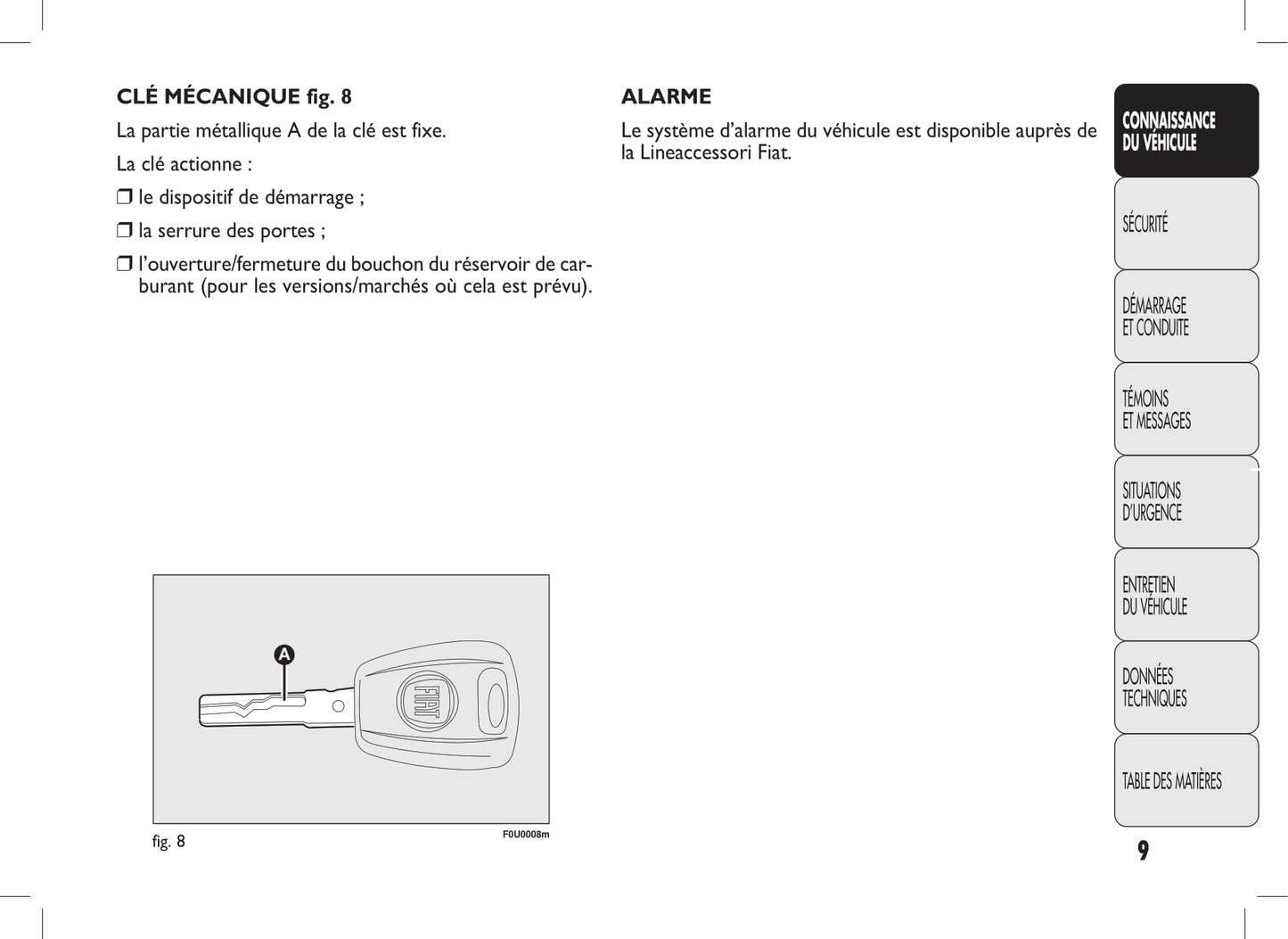 2010-2011 Fiat Punto/Punto Evo Owner's Manual | French