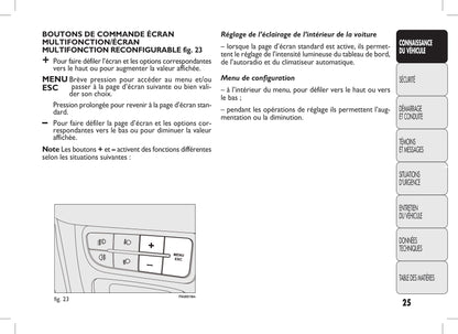 2010-2011 Fiat Punto/Punto Evo Owner's Manual | French