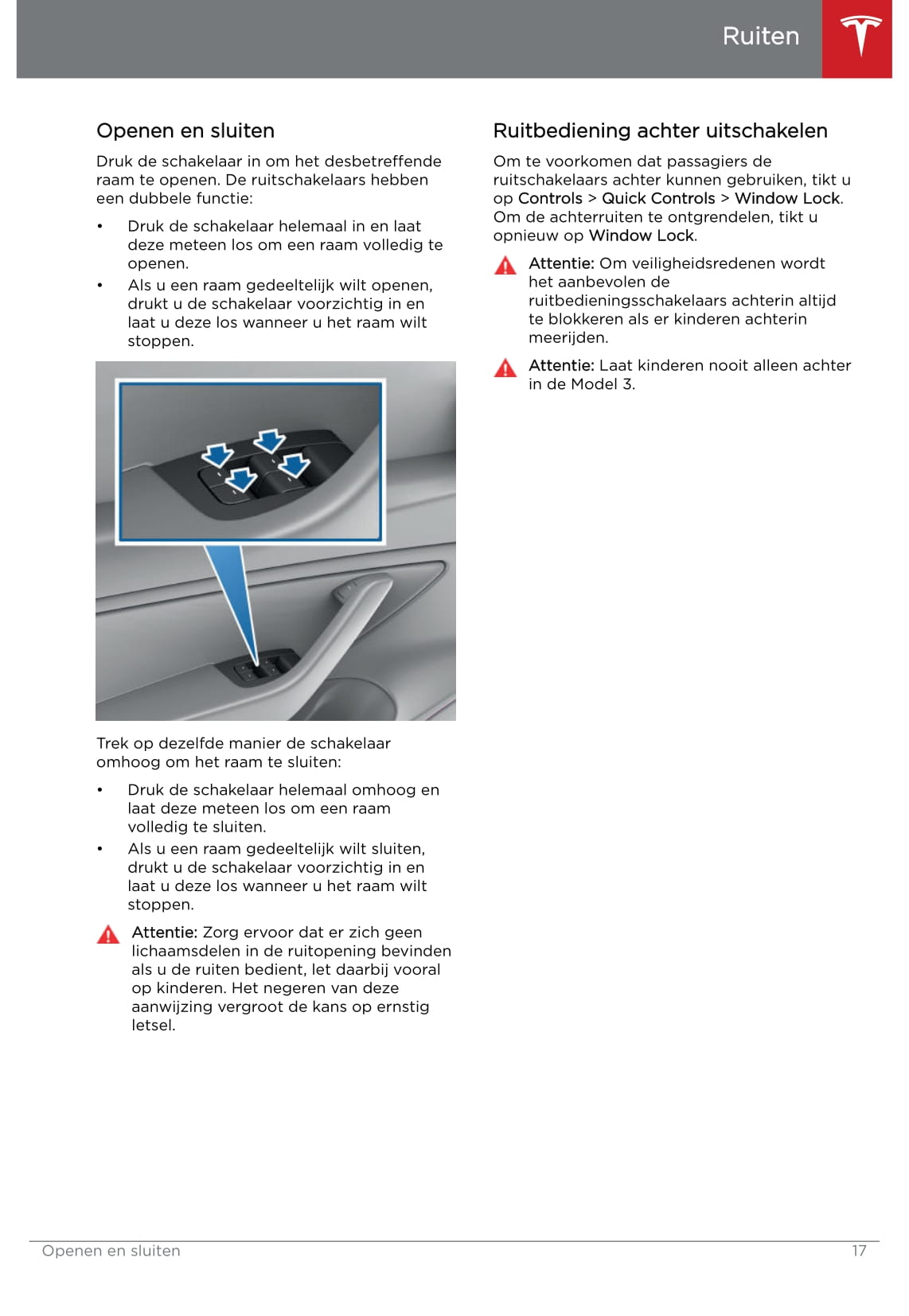 2019 Tesla Model 3 Gebruikershandleiding | Nederlands