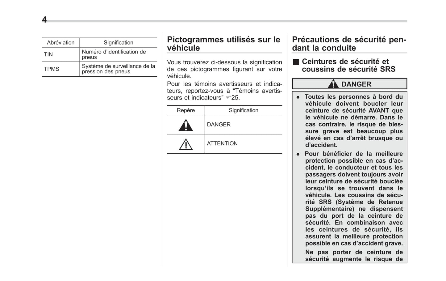 2014-2019 Subaru WRX Manuel du propriétaire | Français