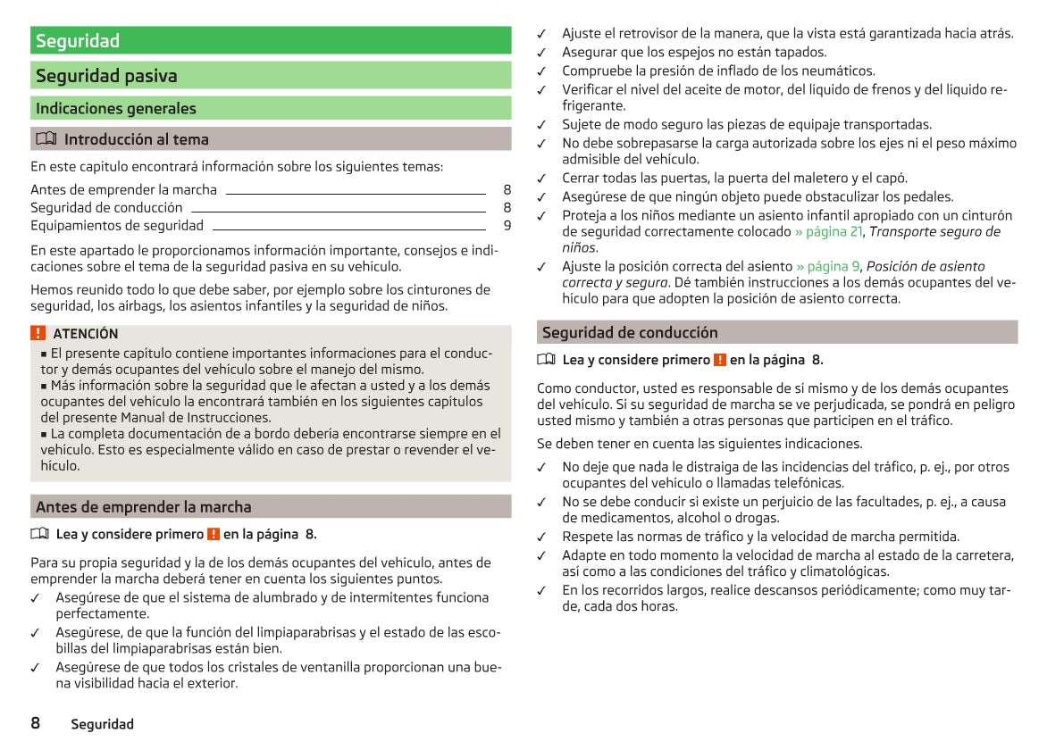 2014-2015 Skoda Citigo Owner's Manual | Spanish