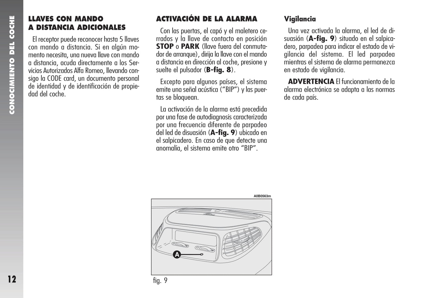 2005-2007 Alfa Romeo 156 Bedienungsanleitung | Spanisch