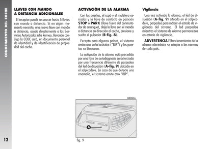 2005-2007 Alfa Romeo 156 Bedienungsanleitung | Spanisch