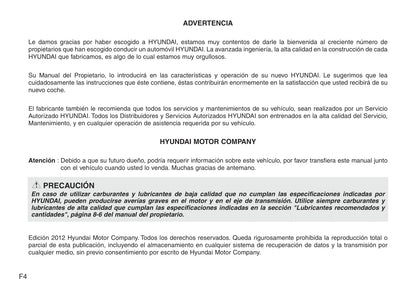 2012-2015 Hyundai i30 Manuel du propriétaire | Espagnol