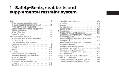 2021 Nissan Altima Sedan Owner's Manual | English