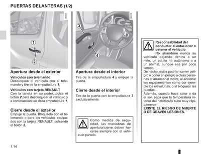 2014-2019 Renault Trafic Manuel du propriétaire | Espagnol