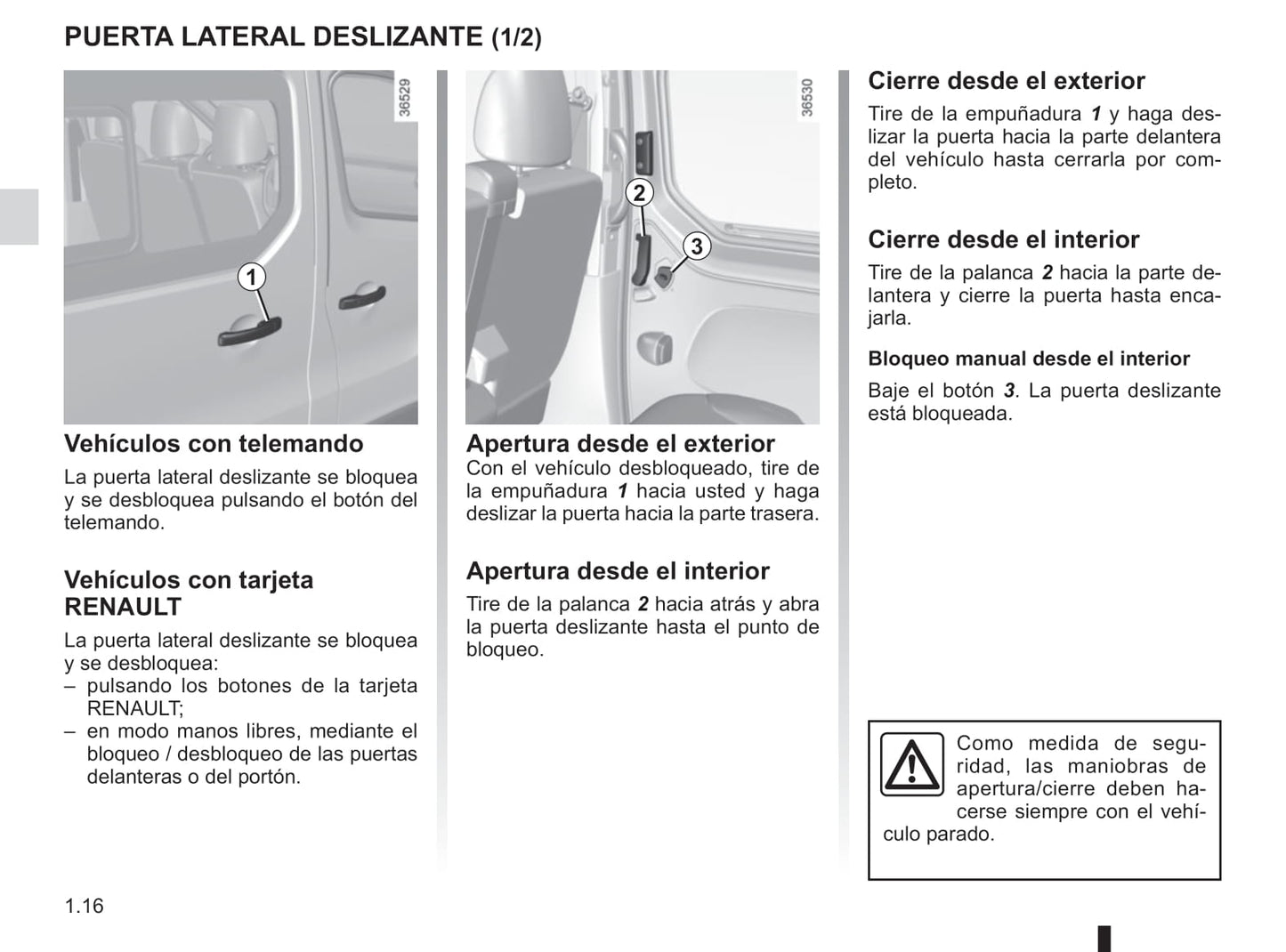 2014-2019 Renault Trafic Manuel du propriétaire | Espagnol