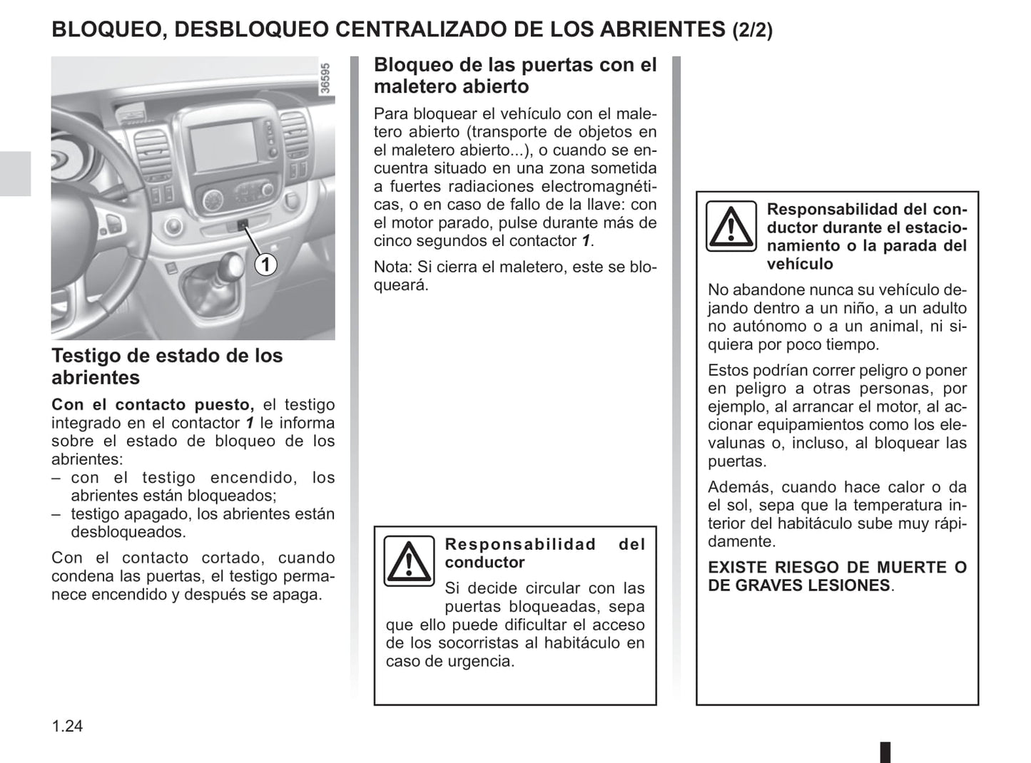 2014-2019 Renault Trafic Manuel du propriétaire | Espagnol