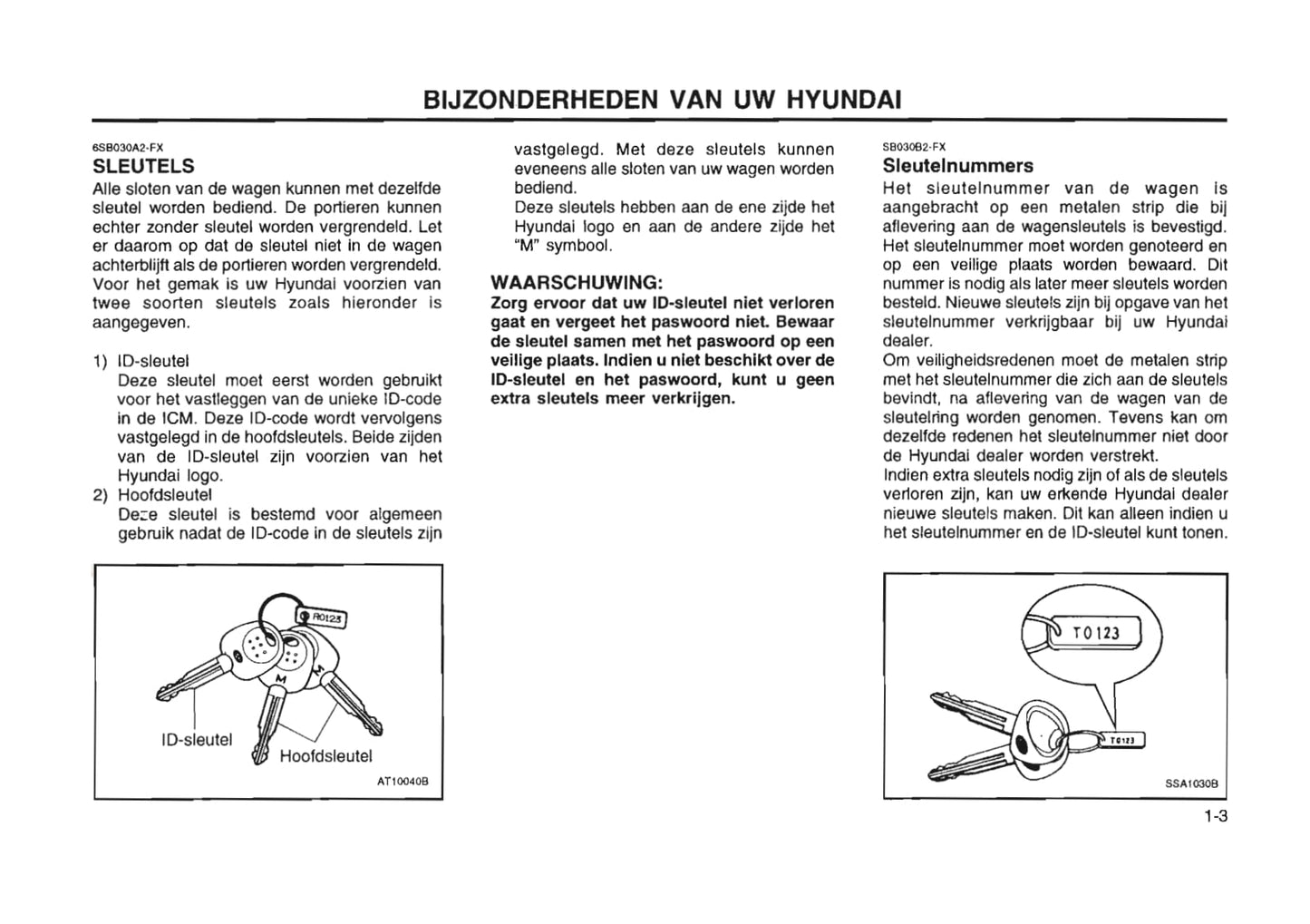 1996-1997 Hyundai Lantra Owner's Manual | Dutch