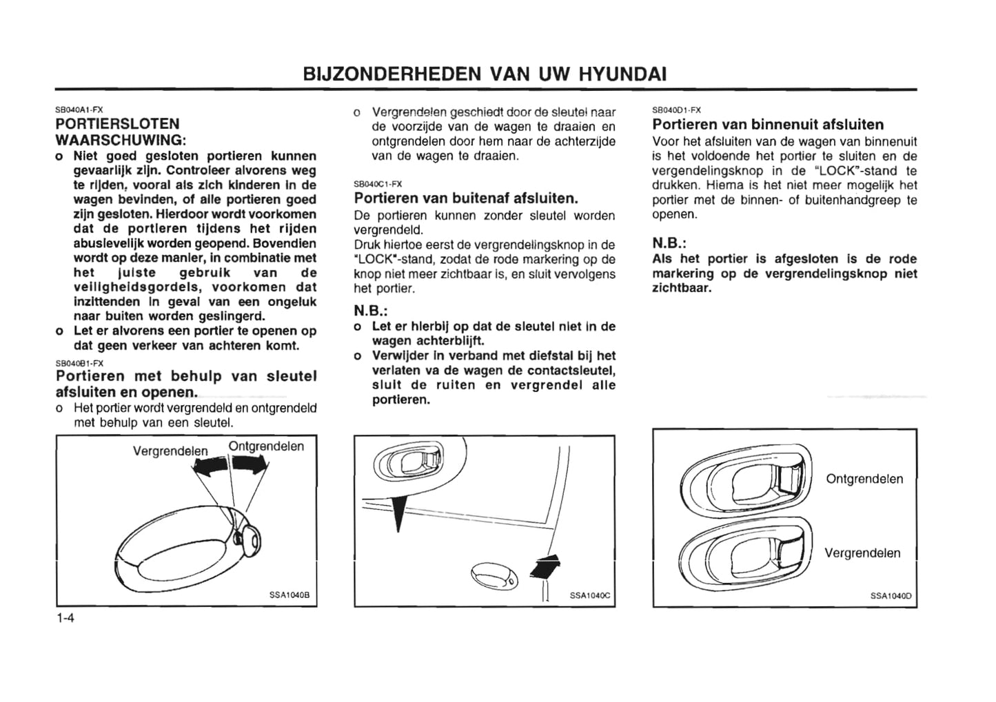 1996-1997 Hyundai Lantra Owner's Manual | Dutch