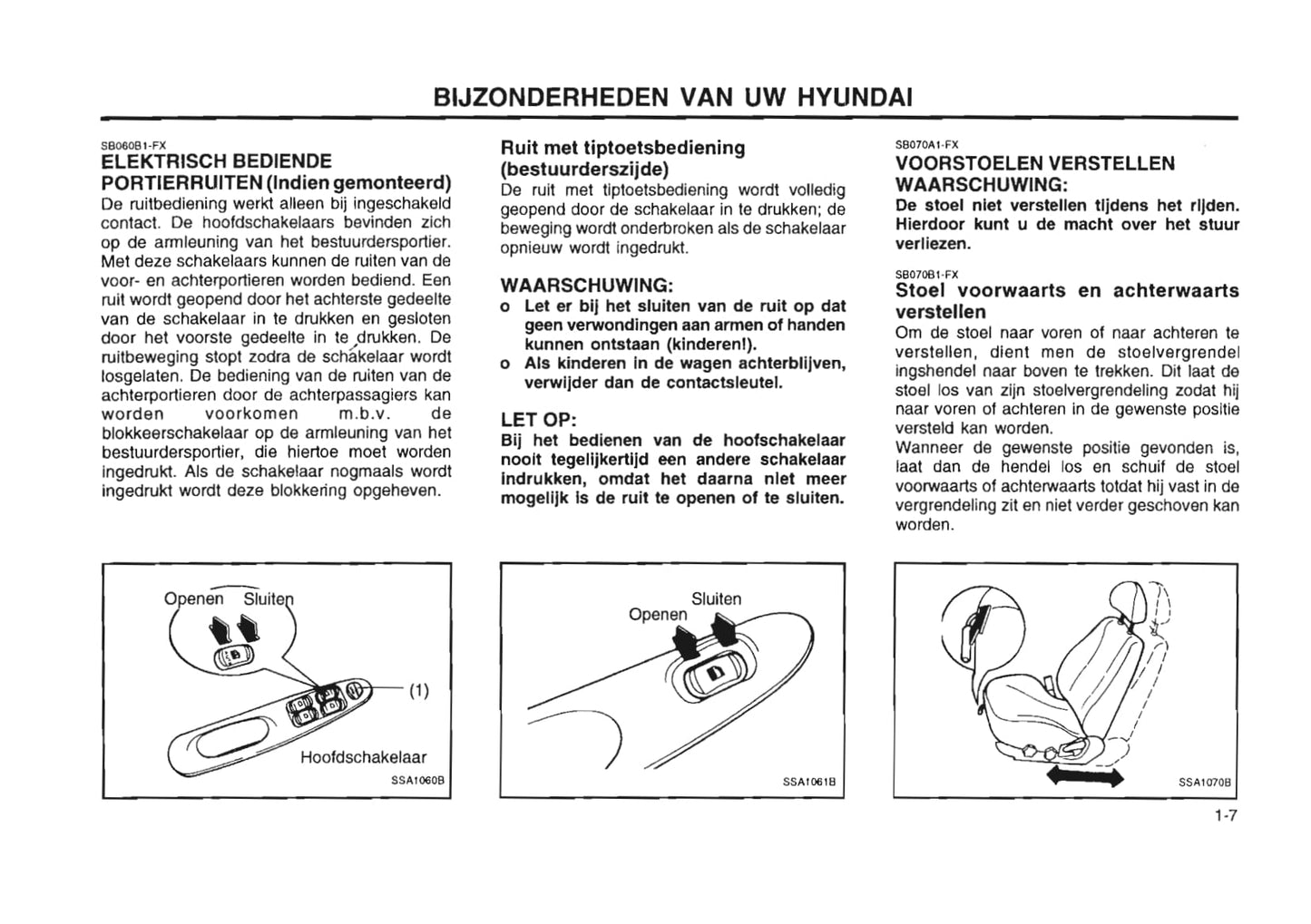 1996-1997 Hyundai Lantra Owner's Manual | Dutch