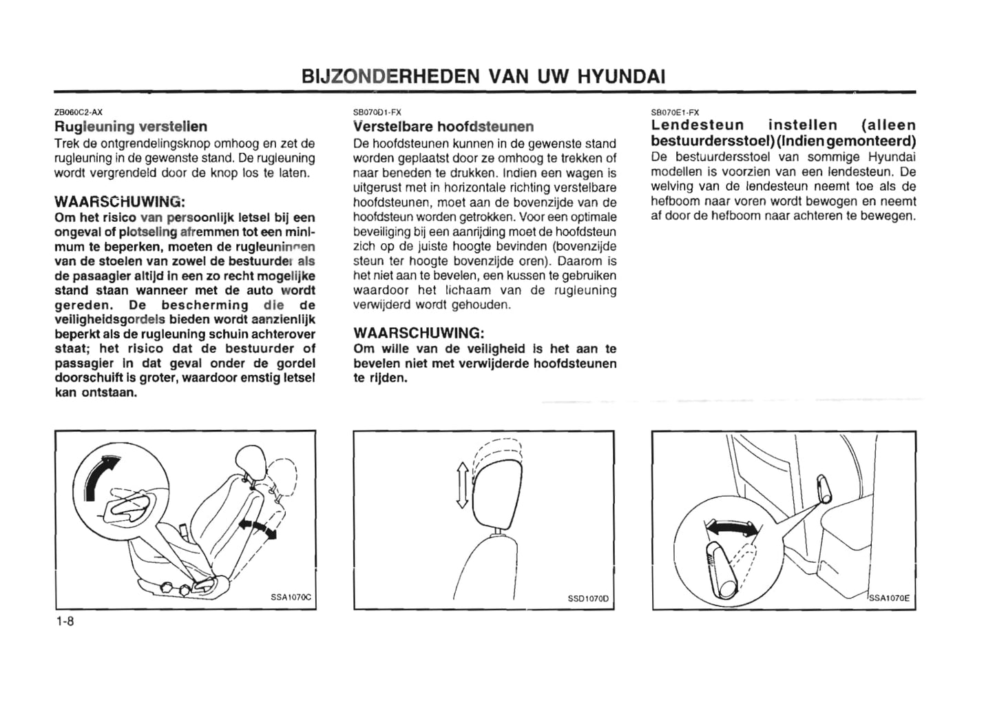 1996-1997 Hyundai Lantra Owner's Manual | Dutch