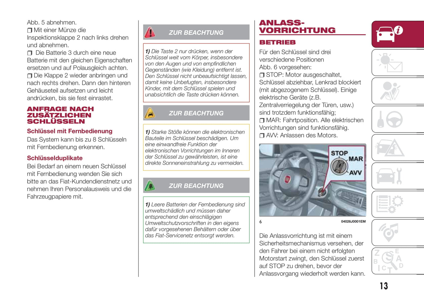 2017-2018 Fiat Tipo Owner's Manual | German