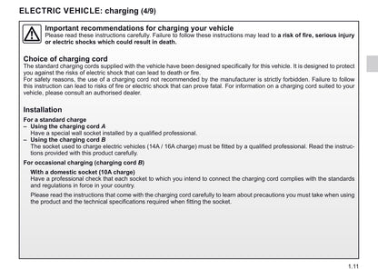 2016-2019 Renault Zoe Manuel du propriétaire | Anglais