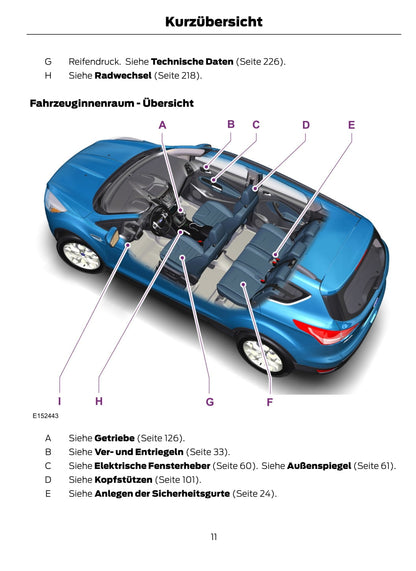 2012-2014 Ford Kuga Bedienungsanleitung | Deutsch