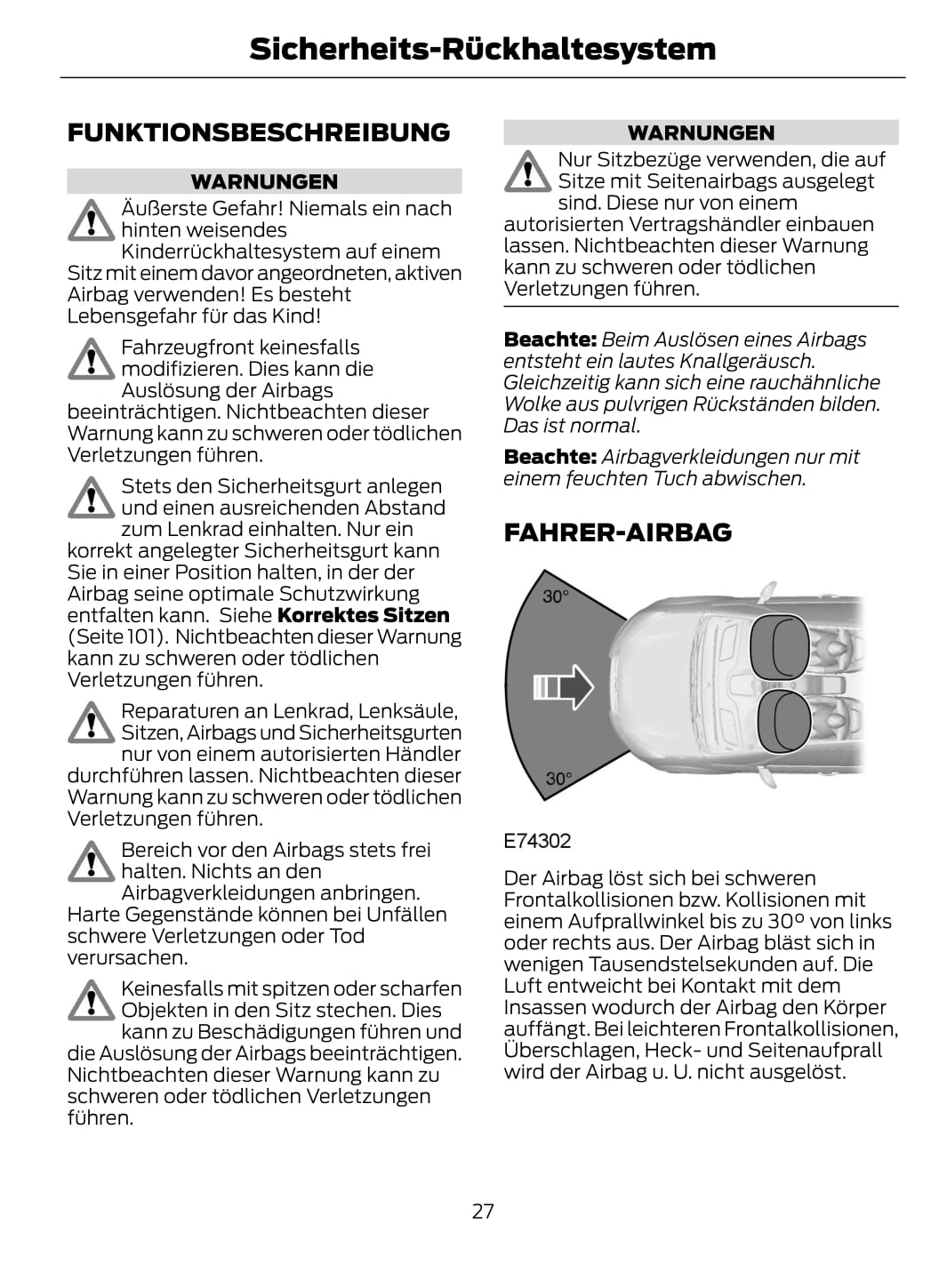 2012-2014 Ford Kuga Bedienungsanleitung | Deutsch