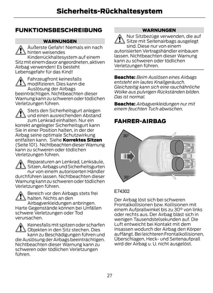 2012-2014 Ford Kuga Bedienungsanleitung | Deutsch