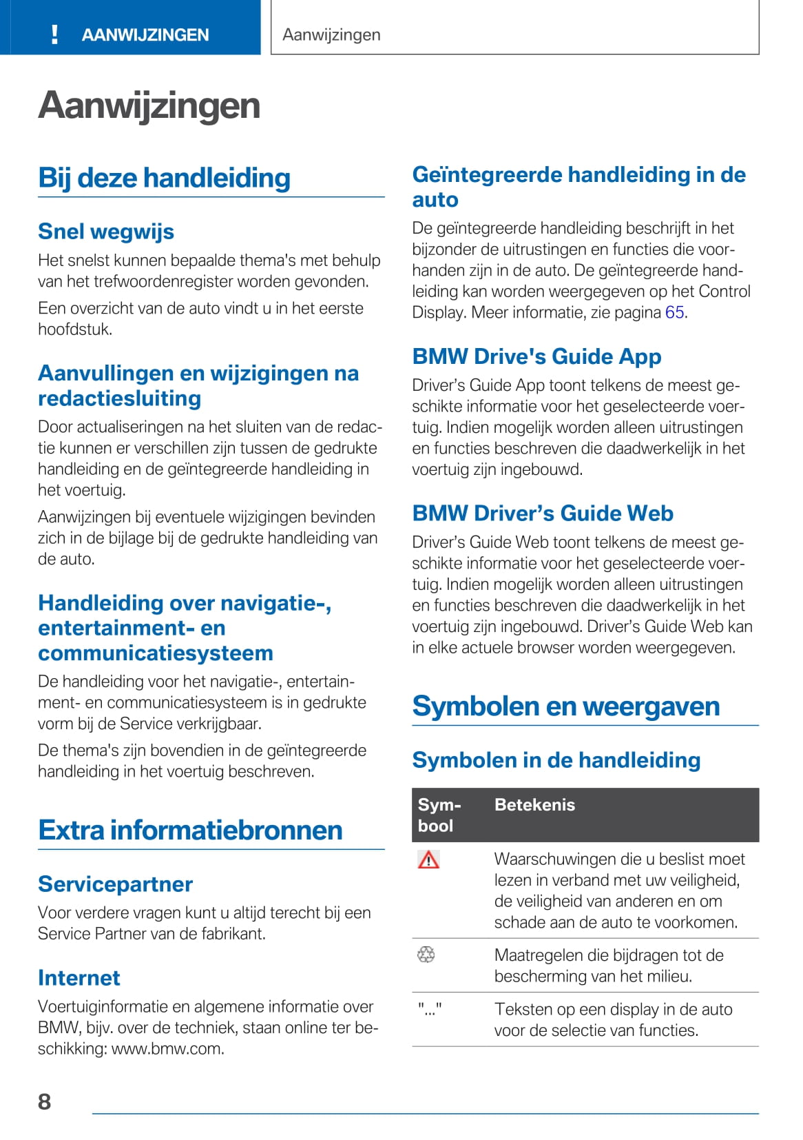 2019 BMW M2/M2 Competition Owner's Manual | Dutch