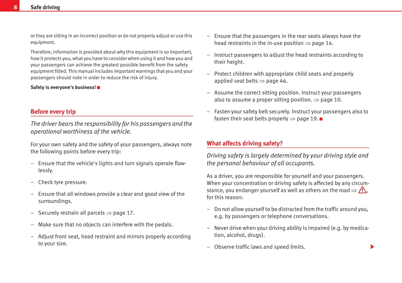 2004-2009 Seat Altea Manuel du propriétaire | Anglais