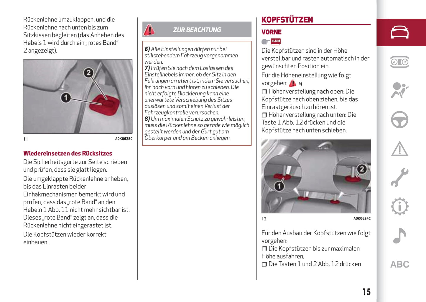 2014-2016 Alfa Romeo Giulietta Owner's Manual | German