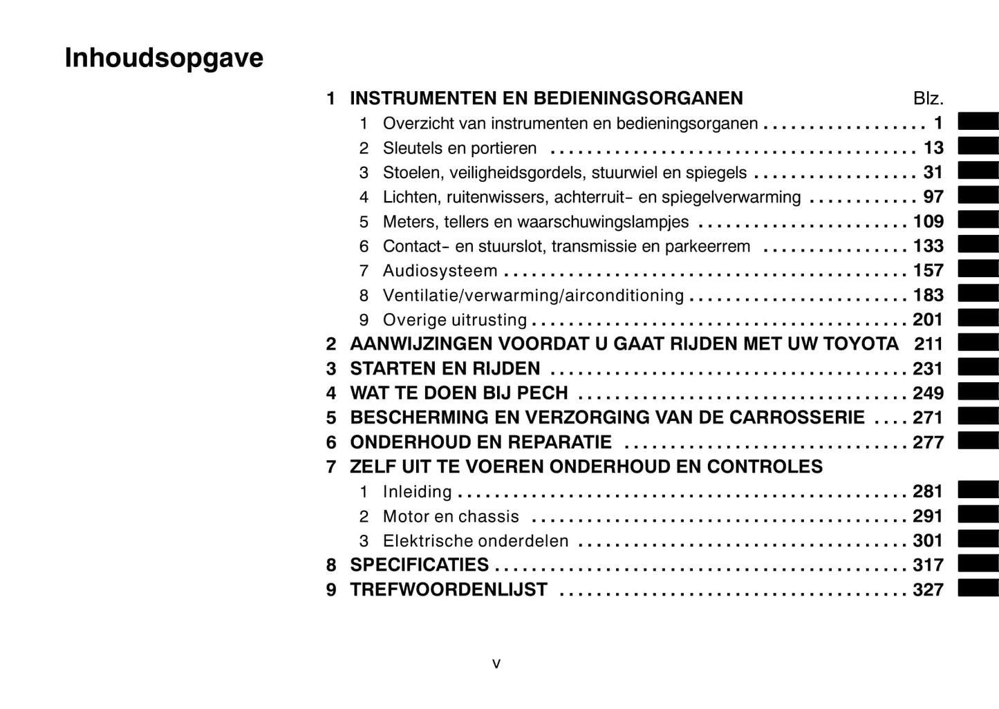 2000-2001 Toyota Land Cruiser 90 Owner's Manual | Dutch