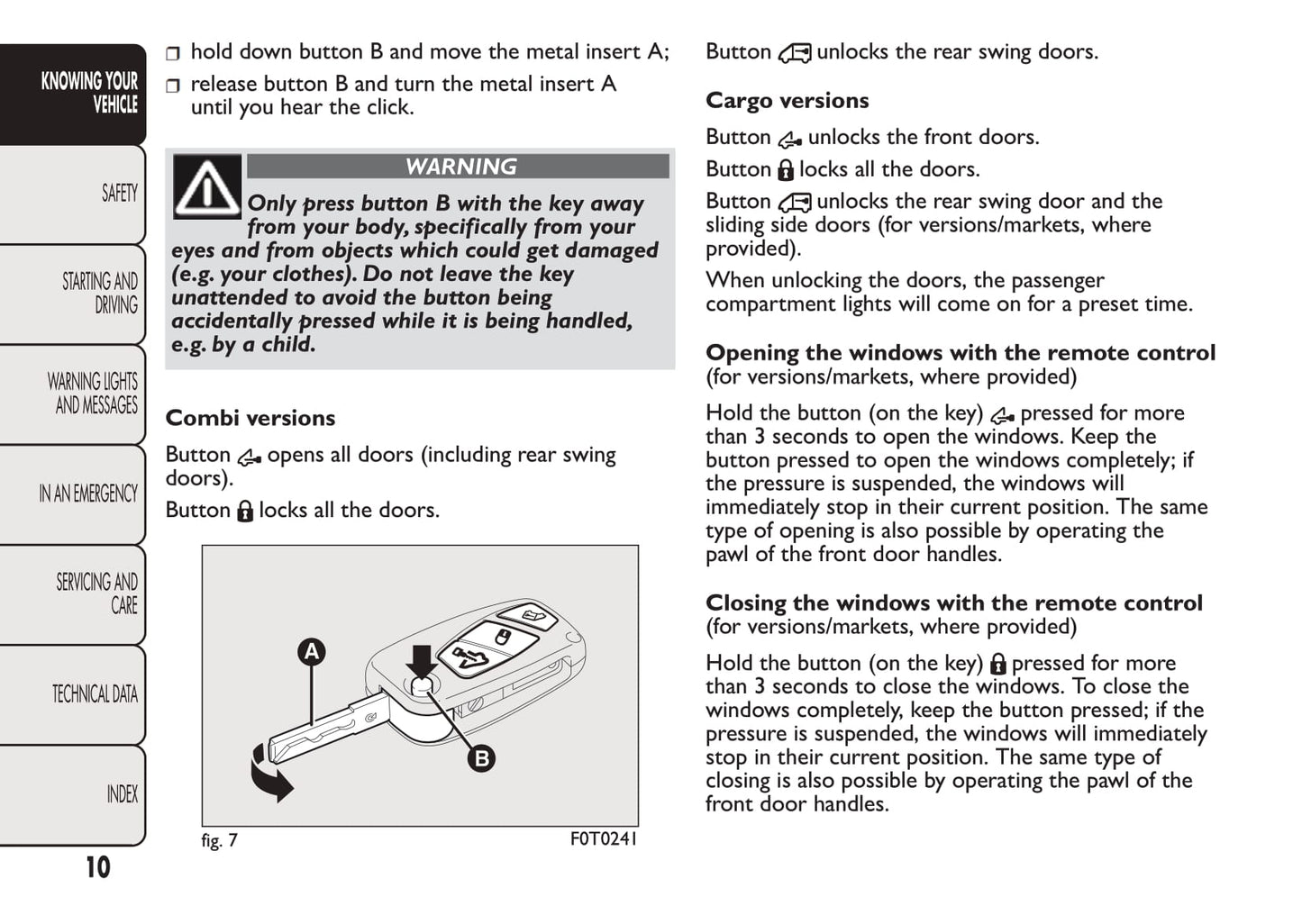 2016-2017 Fiat Fiorino Owner's Manual | English