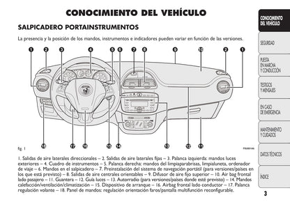 2010-2014 Abarth Punto Bedienungsanleitung | Spanisch