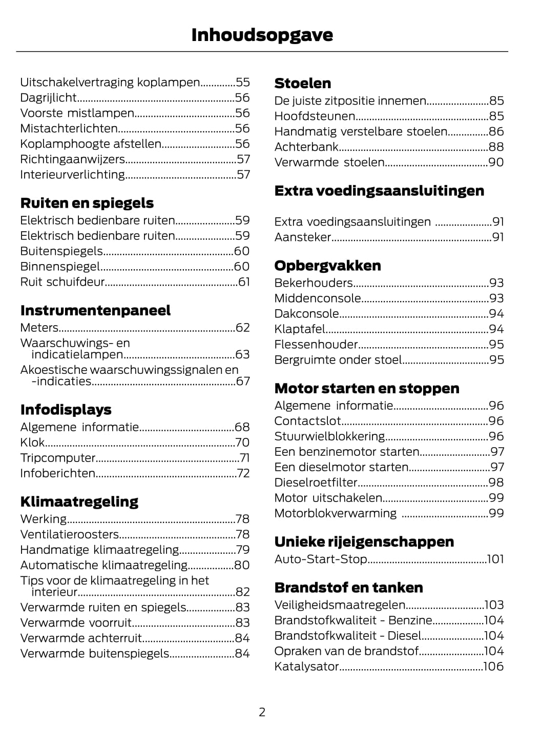 2014-2015 Ford Tourneo Courier / Transit Courier Gebruikershandleiding | Nederlands