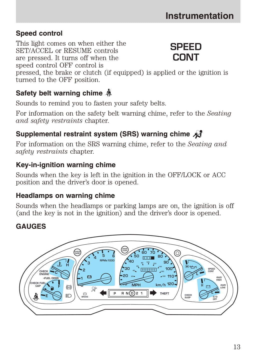 2001 Ford Explorer Owner's Manual | English