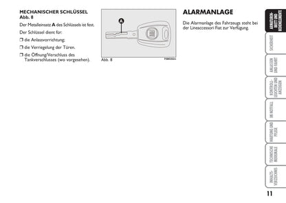 2007-2008 Fiat Grande Punto Bedienungsanleitung | Deutsch