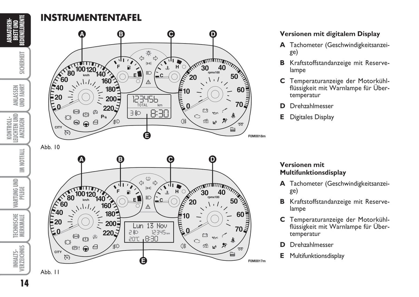 2007-2008 Fiat Grande Punto Bedienungsanleitung | Deutsch