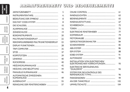 2009-2010 Fiat Bravo Bedienungsanleitung | Deutsch