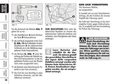 2008-2013 Alfa Romeo 159 Gebruikershandleiding | Duits