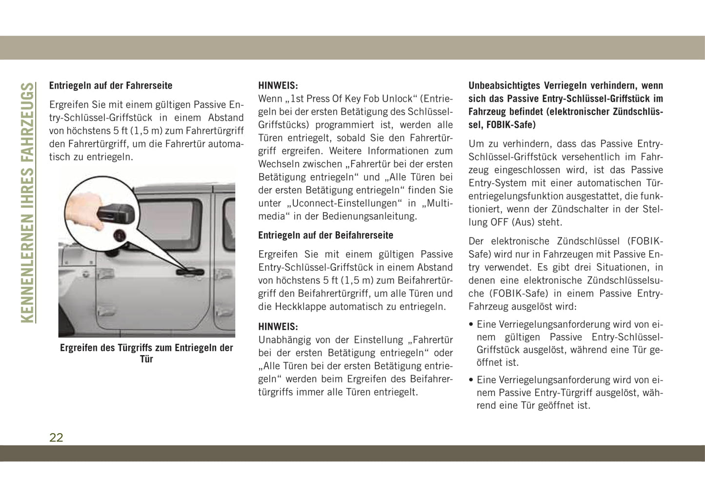 2018-2019 Jeep Wangler Manuel du propriétaire | Allemand