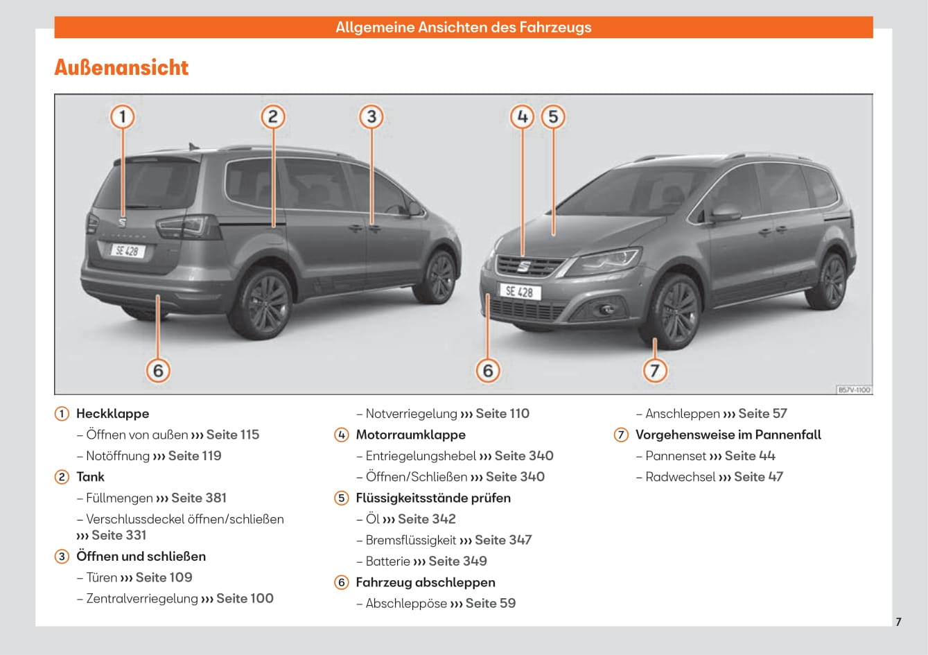 2015-2019 Seat Alhambra Manuel du propriétaire | Allemand