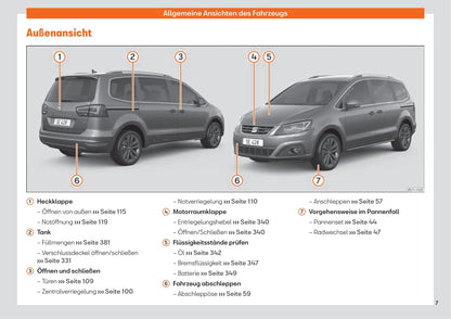 2015-2019 Seat Alhambra Manuel du propriétaire | Allemand